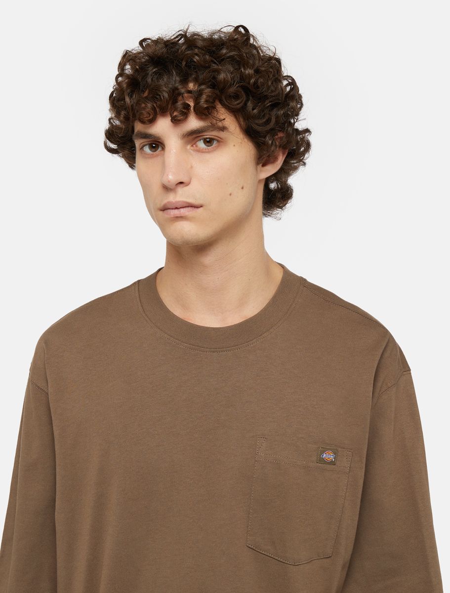 Dickies Luray Pocket Tee LS Mushroom