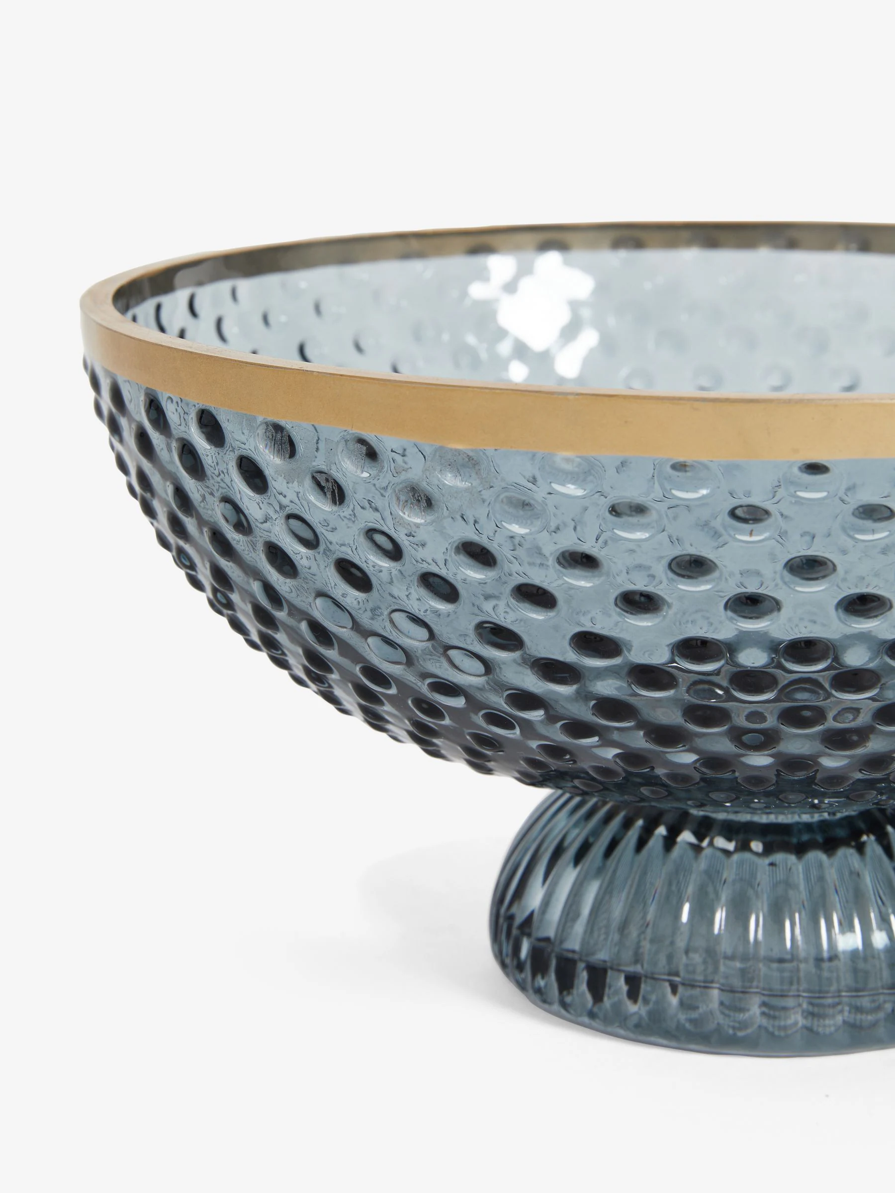 Decoratieve glazen schaal met ribbels