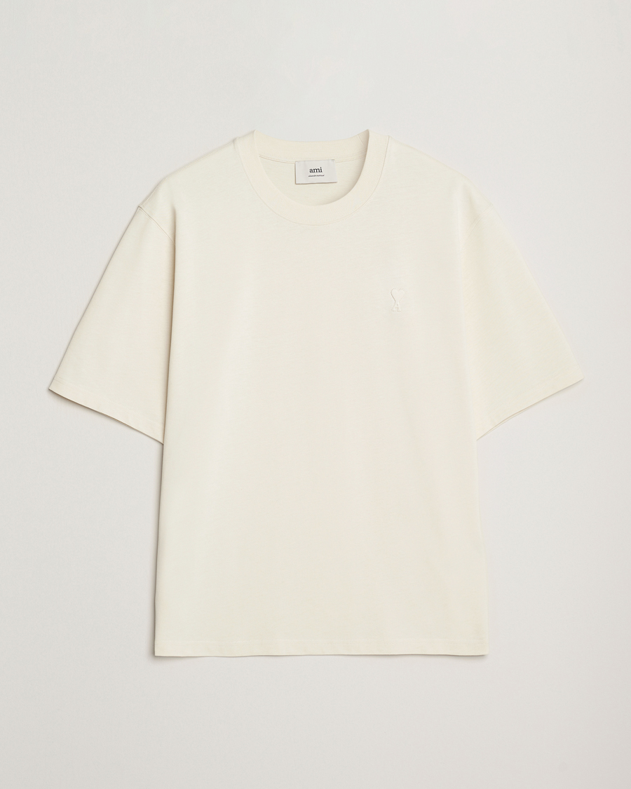 AMI Tonal Heart Logo T-Shirt Ivory