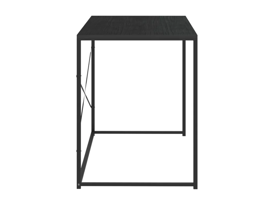 Bureau d'ordinateur Noir 110x60x70 cm Aggloméré