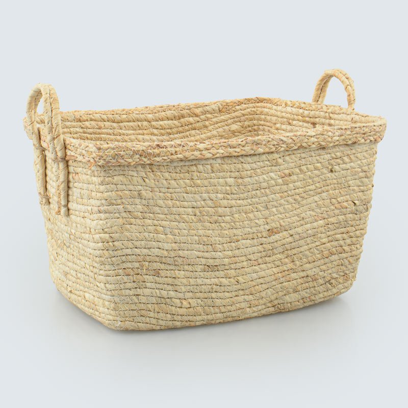 Panier de rangement 'Bali' tressé écru