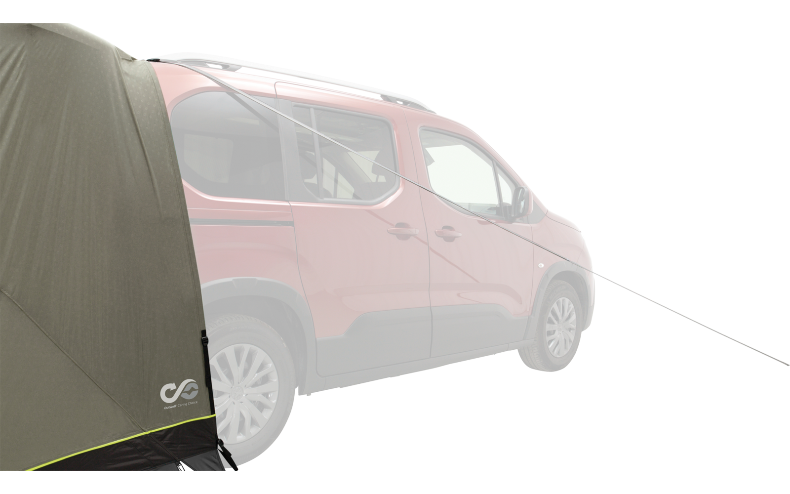Outwell Sandcrest S Vorzelt / Heckzelt für Minivans 2 bis 3 Personen Grün