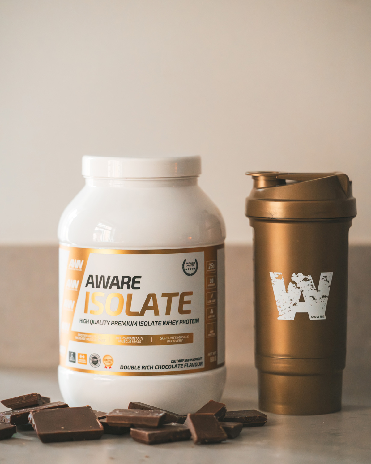 AWARE Isolate Protein Double Rich Chocolate 900g