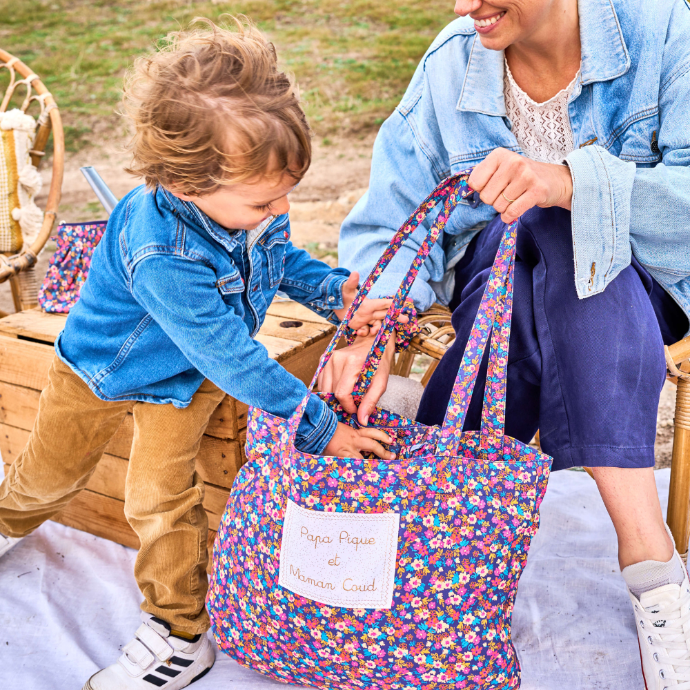 Sac Tote Bag Pliable Hippie Fleurie
