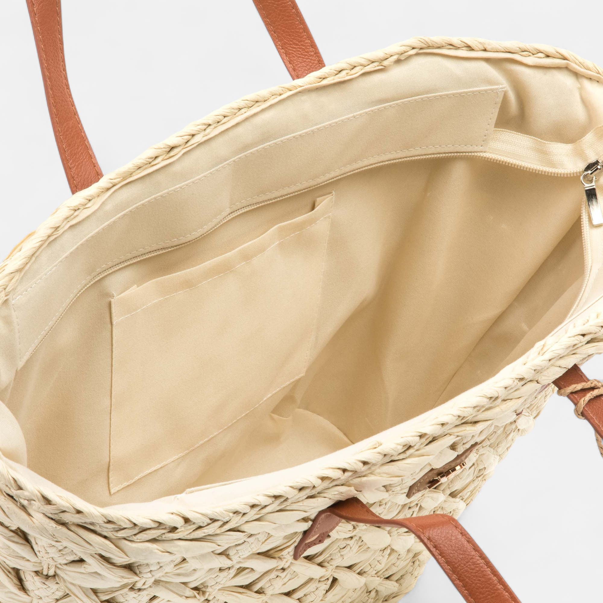 Sac de shopping beige