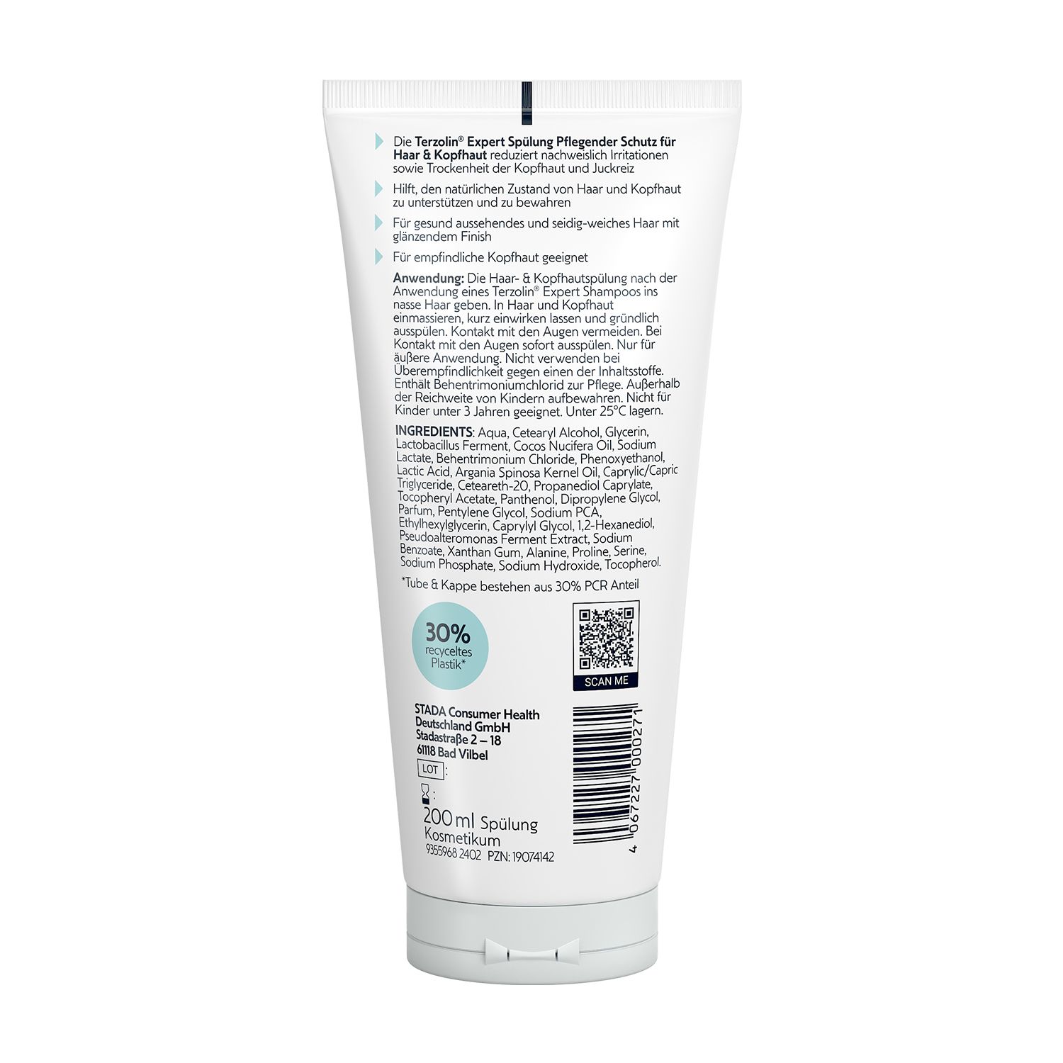 Terzolin® Expert Spülung Pflegender Schutz für Haar & Kopfhaut. Zur täglichen Anwendung bei Schuppen und Irritationen. Intensiv-Pflege zur Beruhigung einer strapazierten Hautbarriere, 200 ml, Kosmetikum