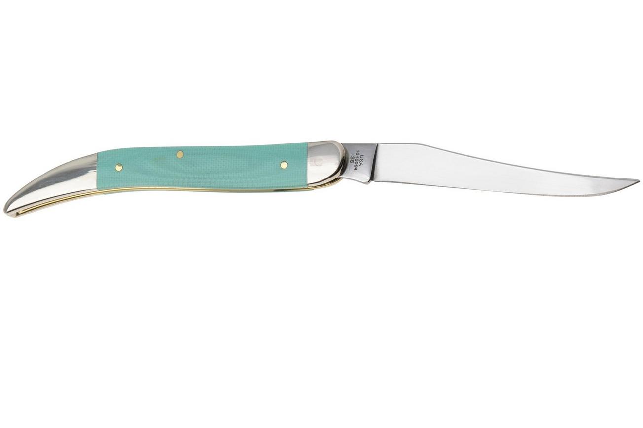 Case Medium Texas Toothpick 18105 Smooth Seafoam Green G10 1010094 SS, zakmes