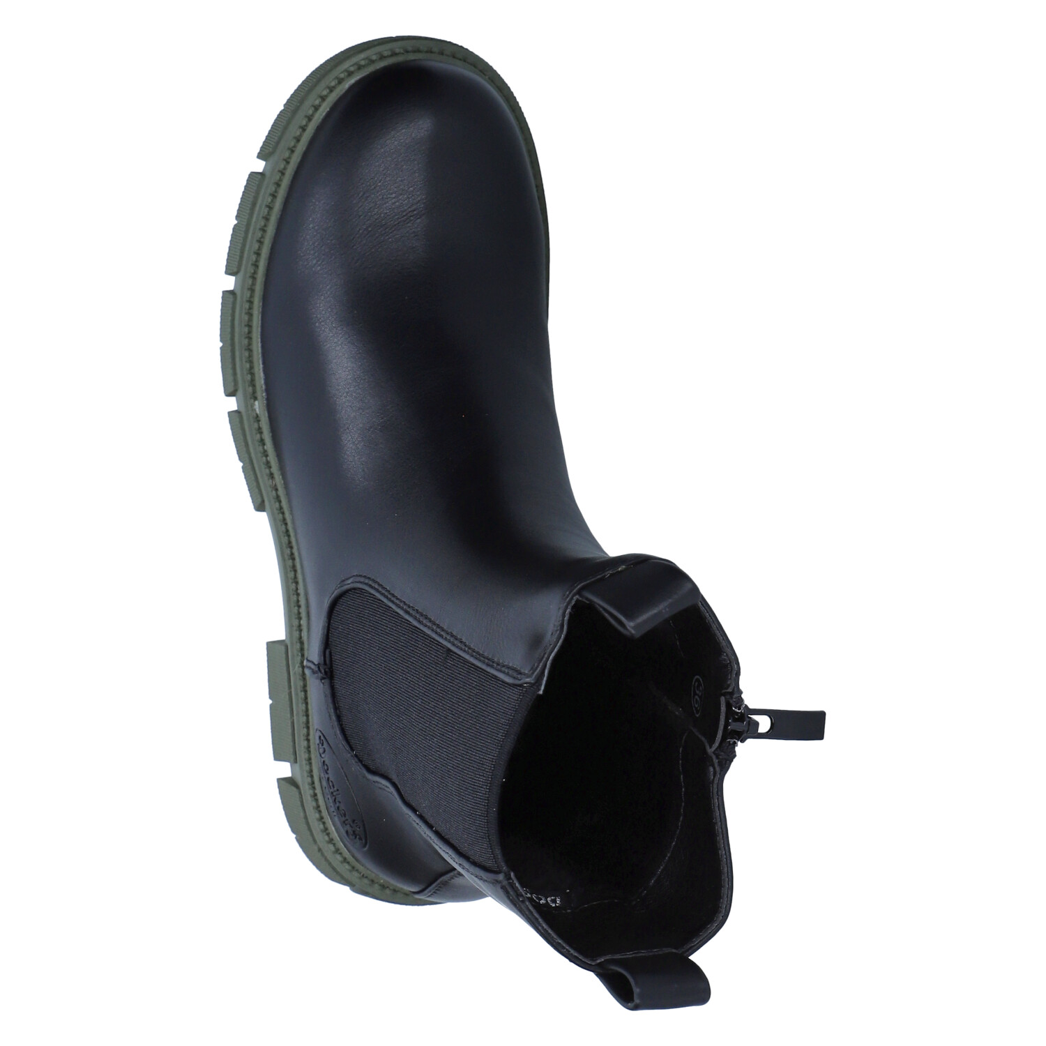 Dockers Chelsea Boots - schwarz/khaki