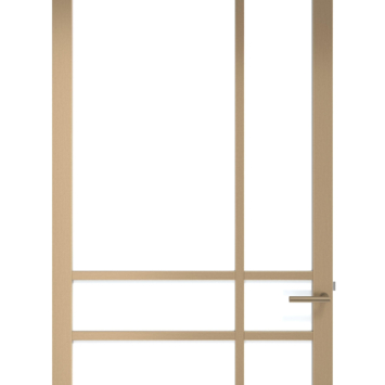 Arne & Bodil binnendeur ABE105 satijnglas - metallic brons staallook afwerking