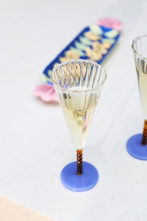 &klevering Flute coupe champagneglazen set van 2 amber