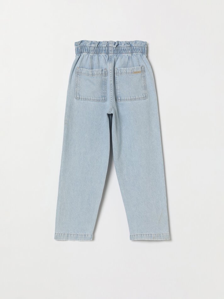 Calça jeans Paperbag - Índigo