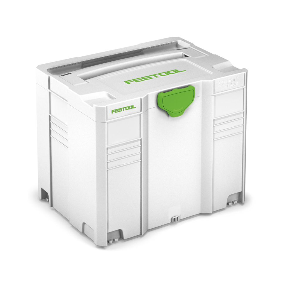 Festool SYSTAINER SYS 4 T-LOC SYS-HWZ Gereedschapskoffer (497658) lichtgrijs, koppelbaar met houten inzetstuk