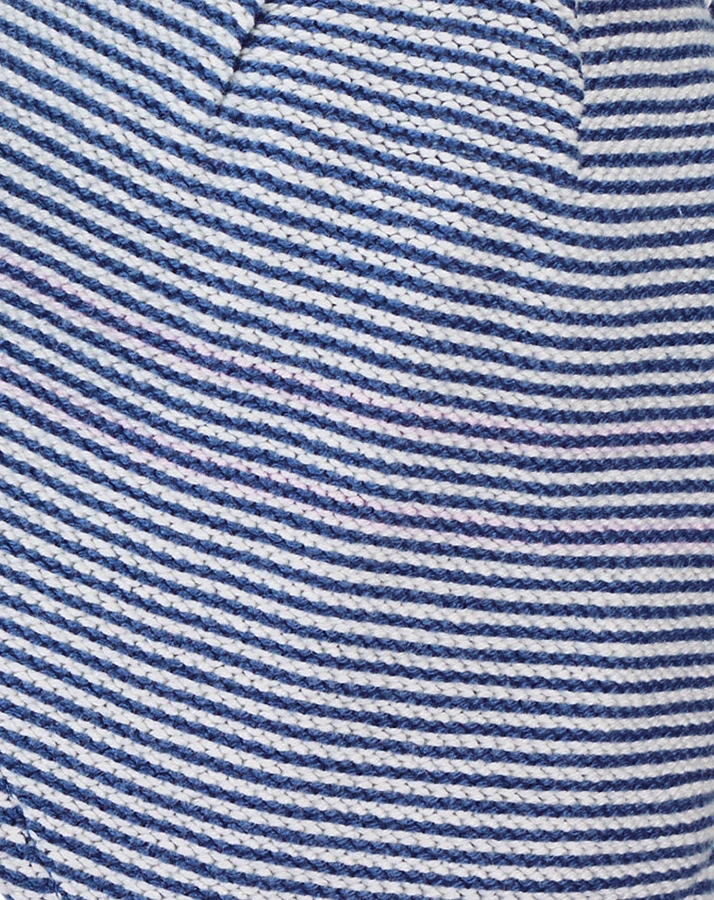 Wintermütze POMPOM gestreift in mittelblau
