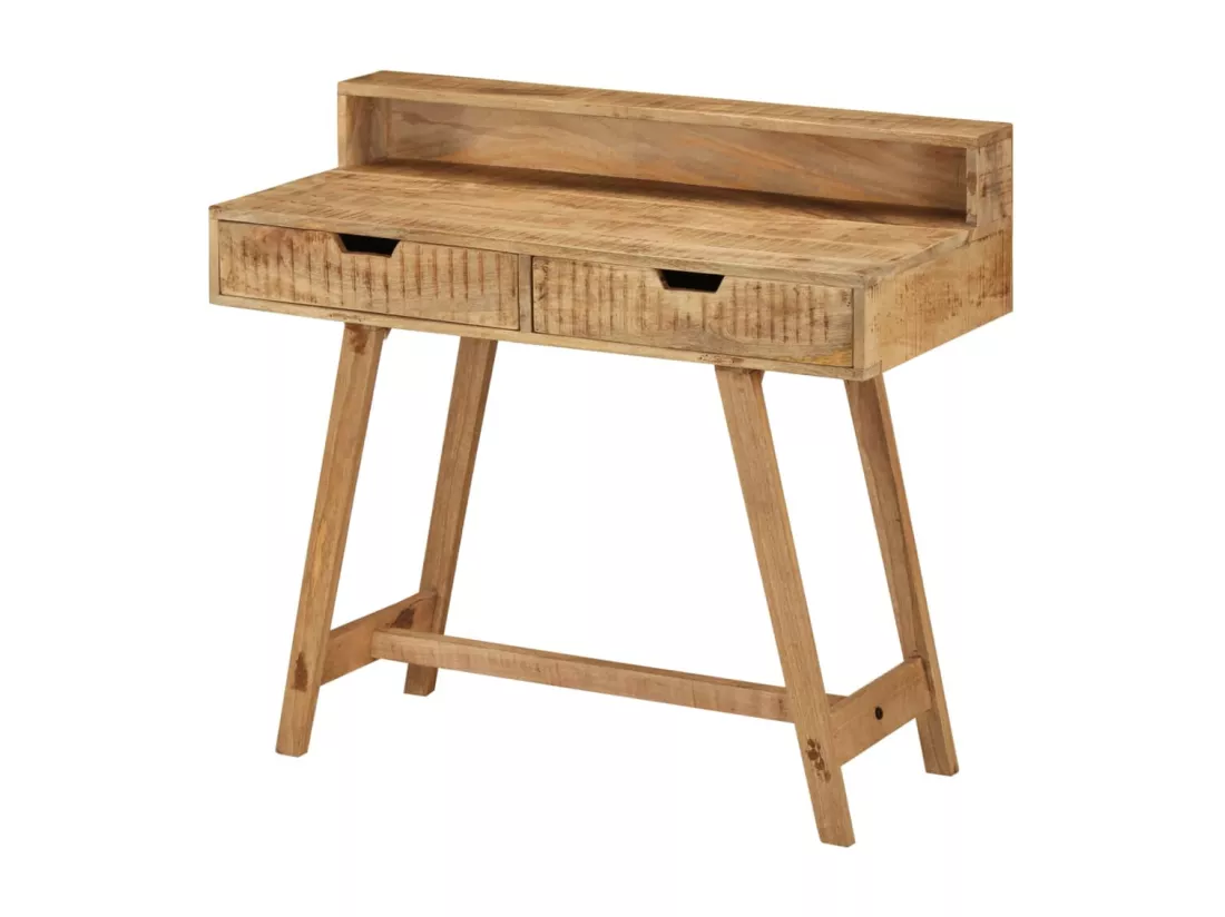 Bureau 100x45x90 cm Bois de manguier brut solide