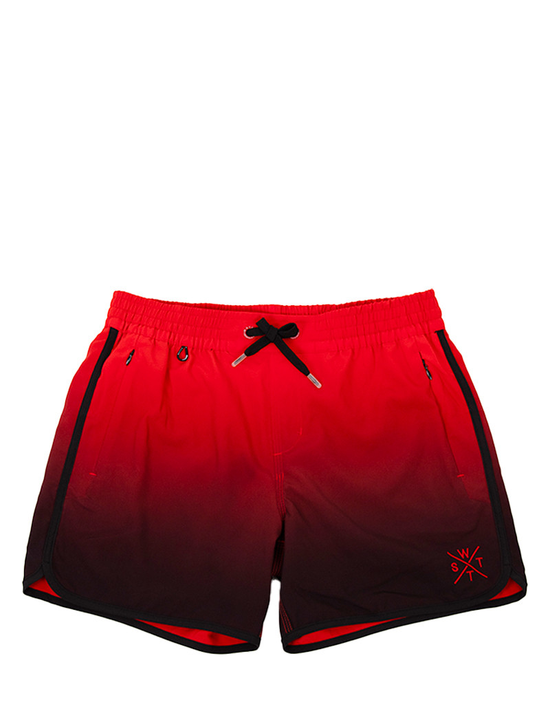 WATTS SHORT DE BAIN HOMME DÉGRADÉ ROUGE SOMBRE