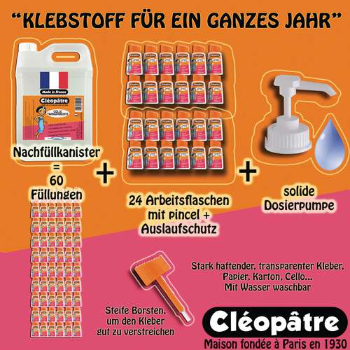Cléopâtre Adhésive Klebstoff Schulpackung