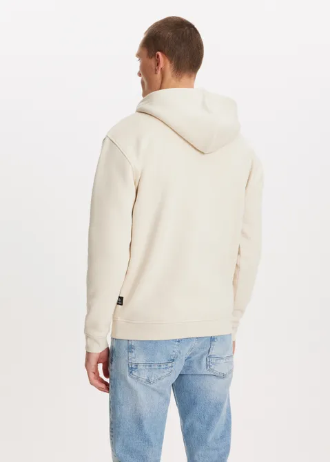Half zip hoodie off-white (ECRU)