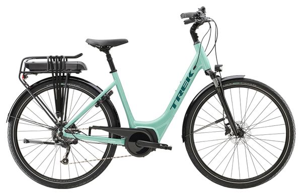Vélo de Ville Électrique Trek Verve  2 Lowstep Shimano Acera/Altus 9V 500 Wh Vert Sauge
