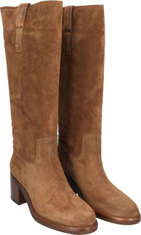 Alpe - 5354 - Lange Laars - Bruin - Suede - Blokhak 5,5 cm
