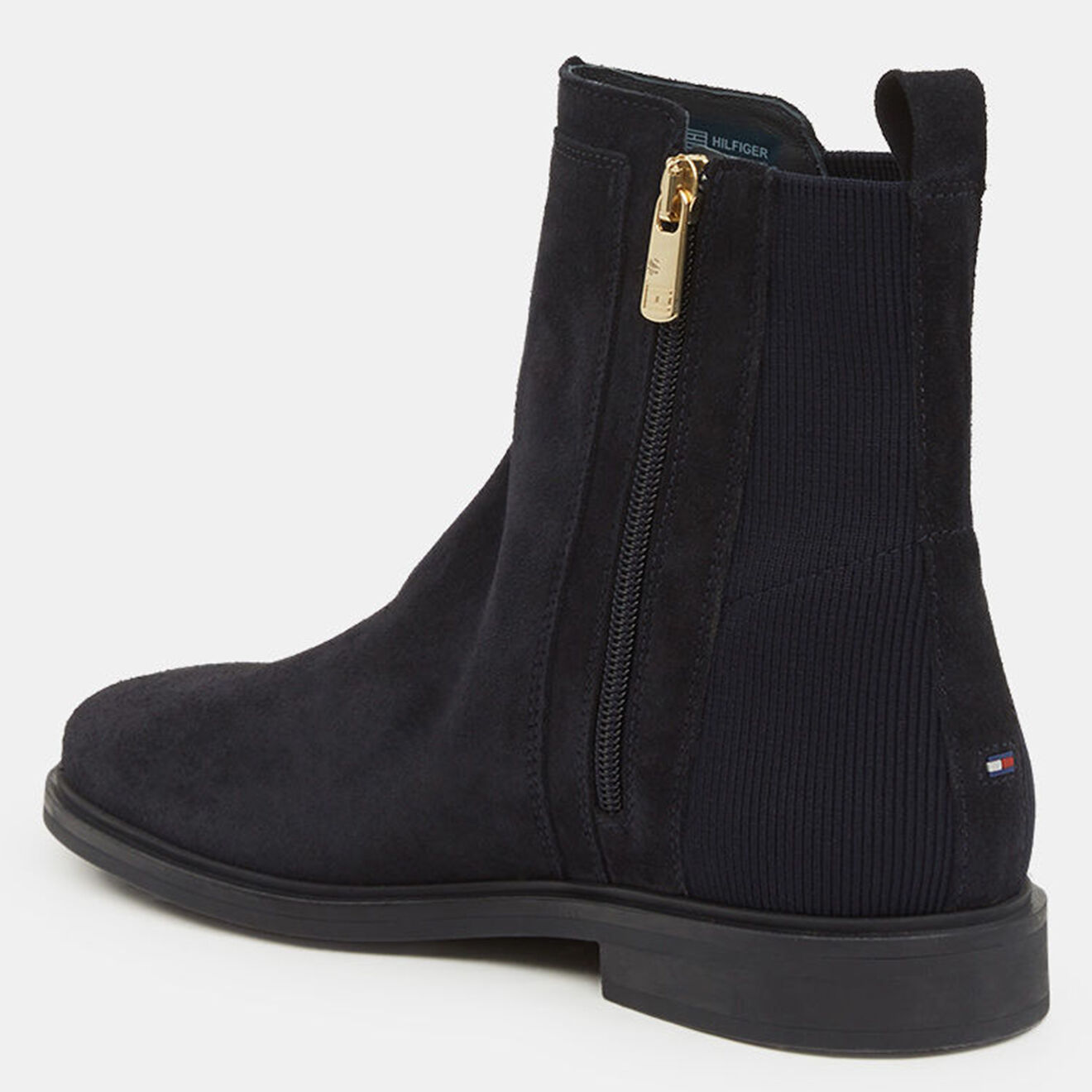 Tommy Hilfiger Bottines en Velours de Cuir Essentials bleu marine