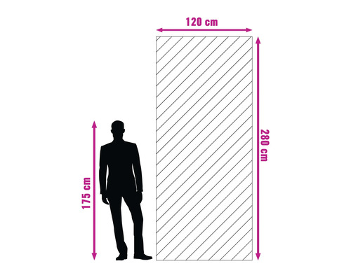 Porseleinen wand- en vloertegel Montreal 120 x 280 x 0,6 cm wit mat