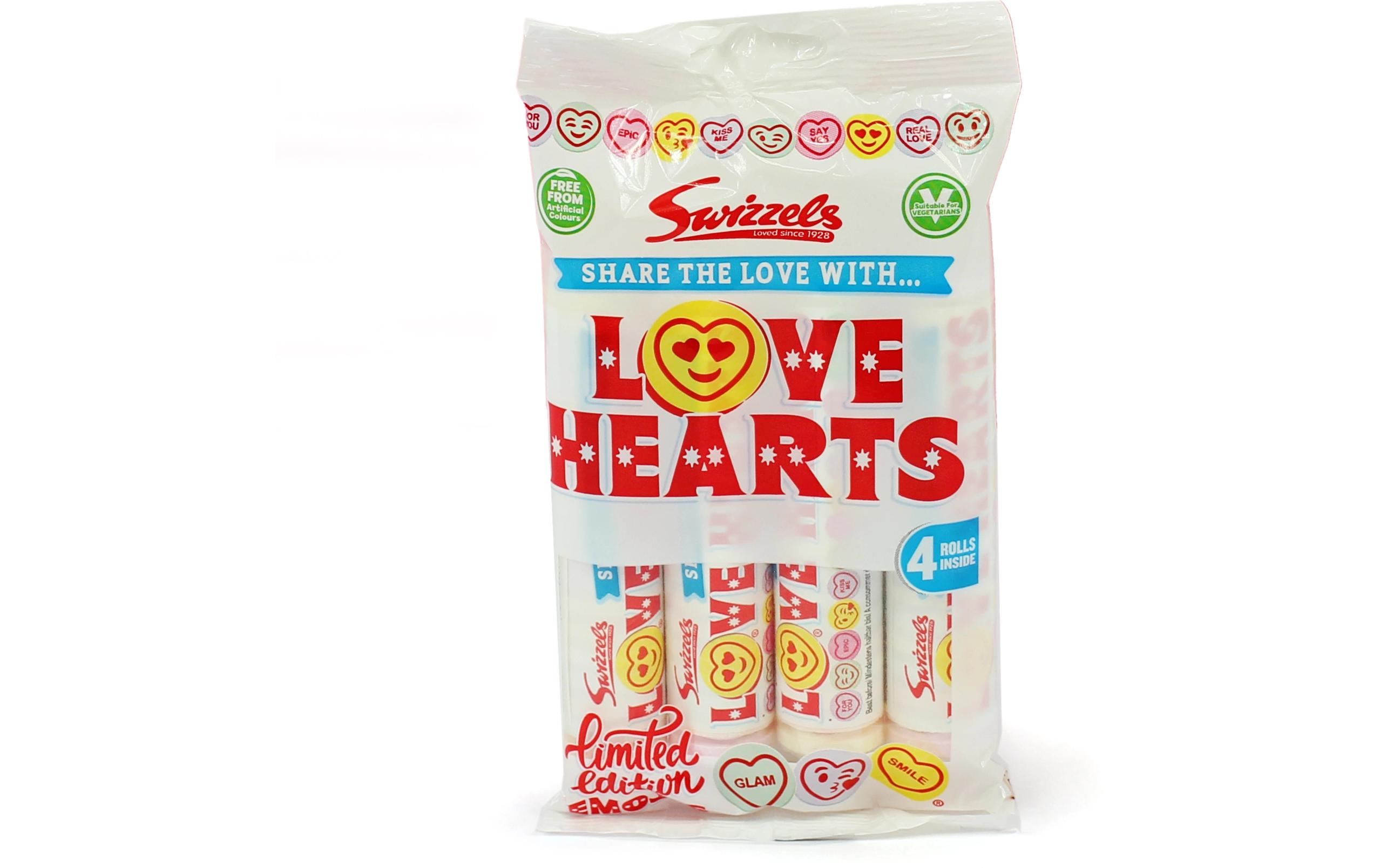 Love Hearts 4 x 29.5 gVerschiedene Geschmacksrichtungen in jeder Rolle für absoluten Genuss