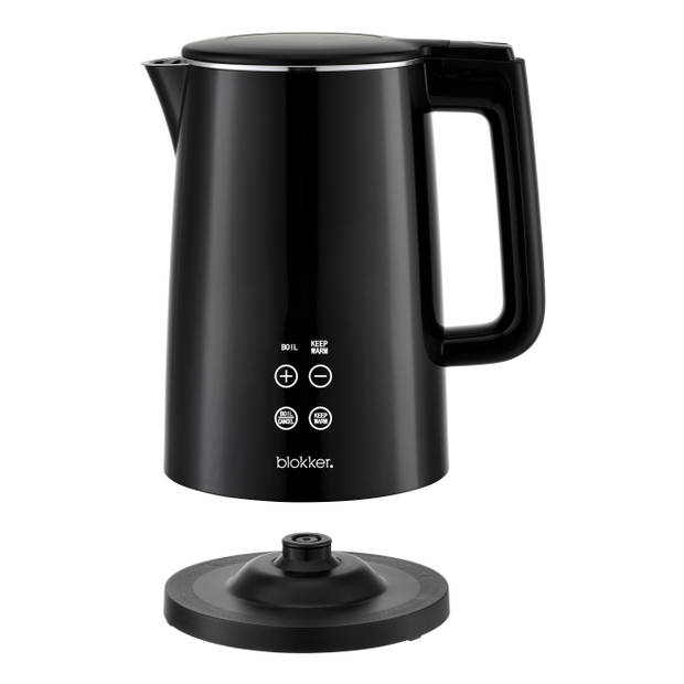 Blokker One Touch Waterkoker - 1,5 liter - Zwart