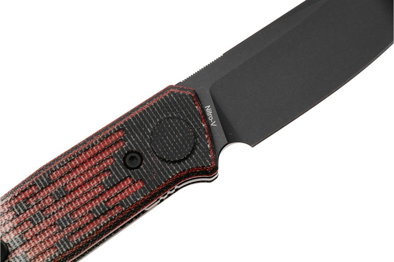 Reate PL-6 PVD Nitro-V, Red Black Micarta, zakmes