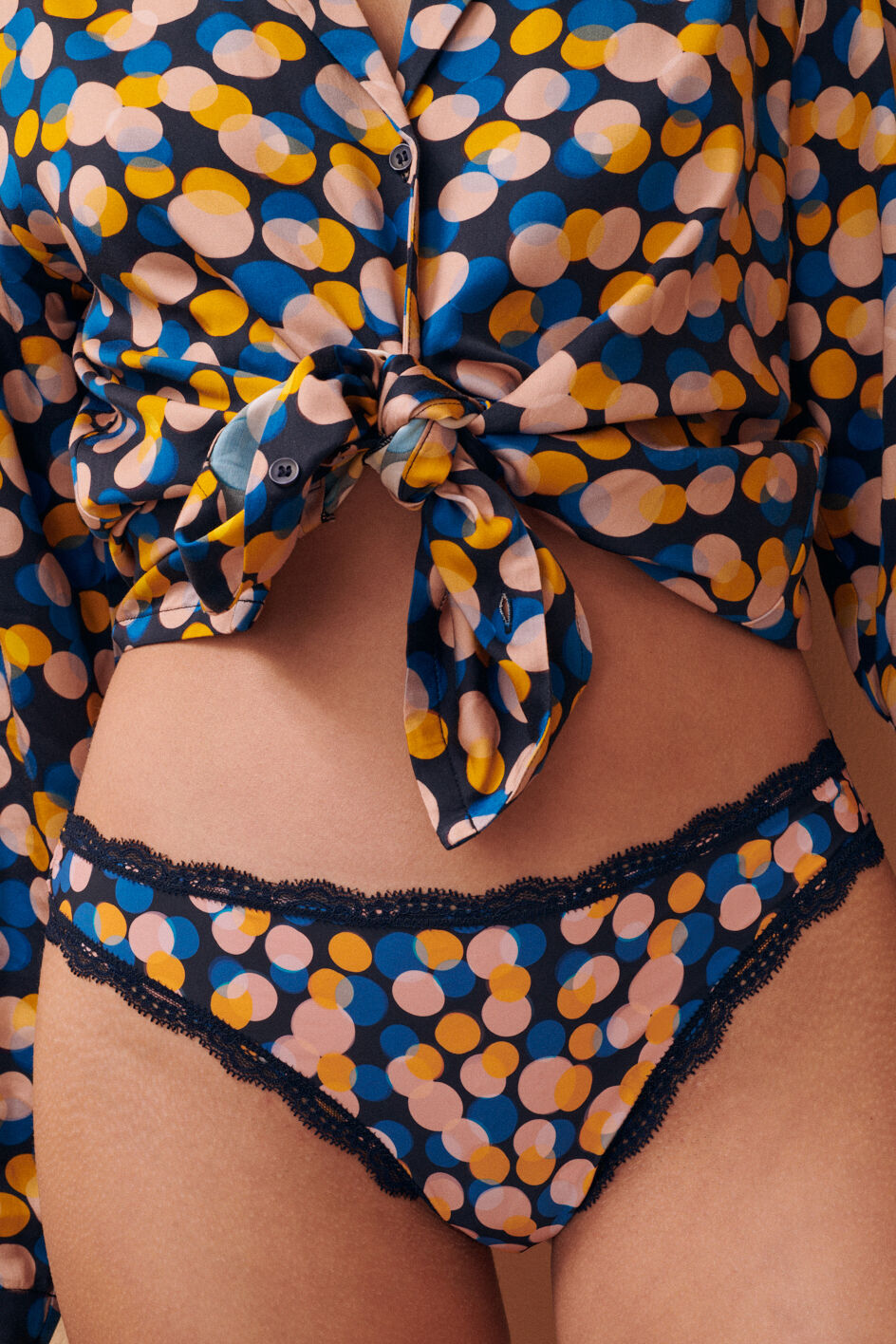 Tanga - xmas dots bleu empire
