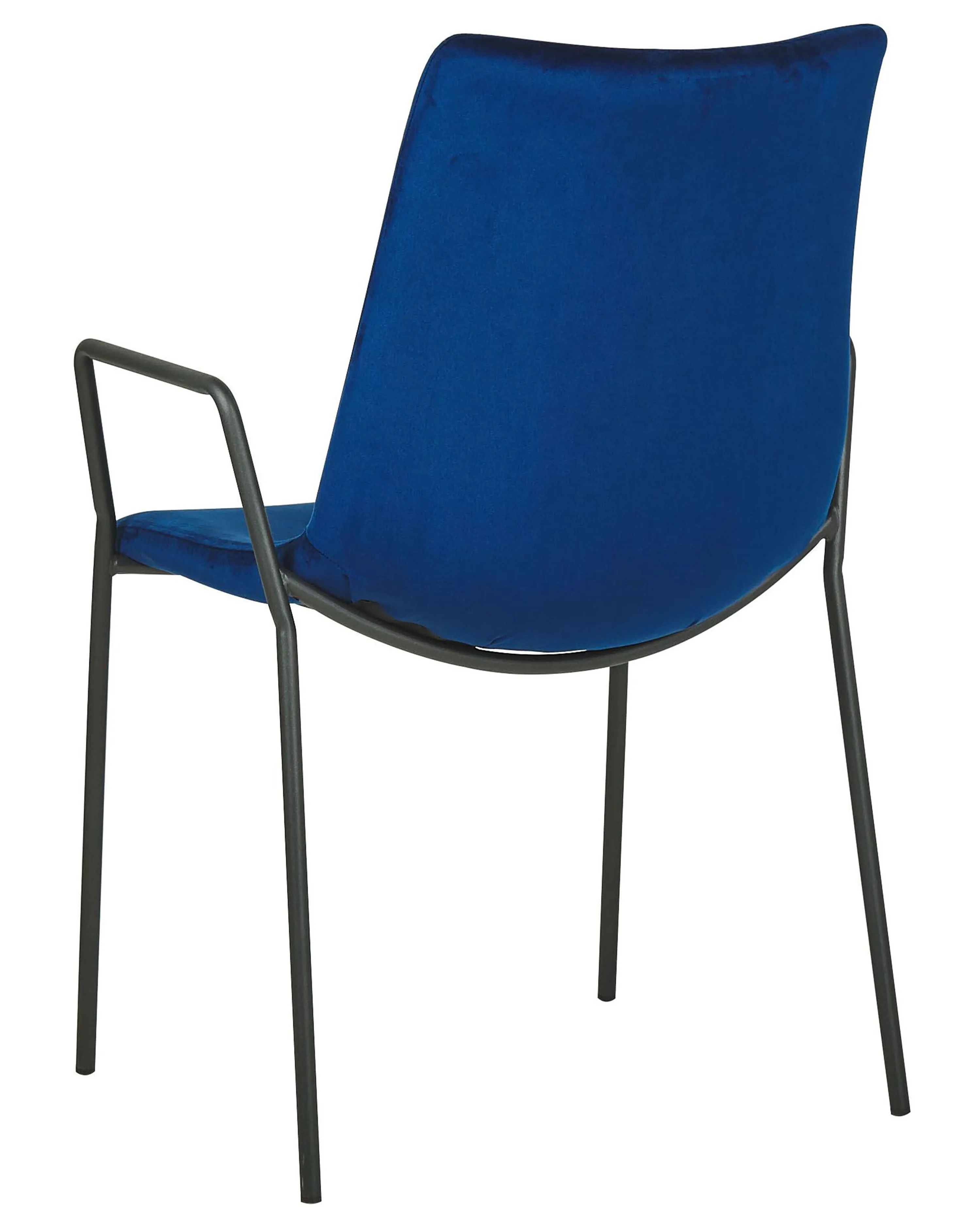 Set van 2 eetkamerstoelen JEFFERSON Fluweel Donkerblauw