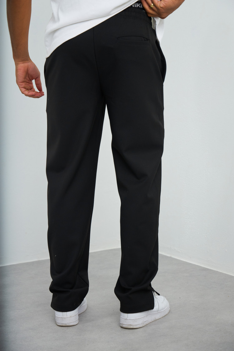 Pantalon avec fente noir