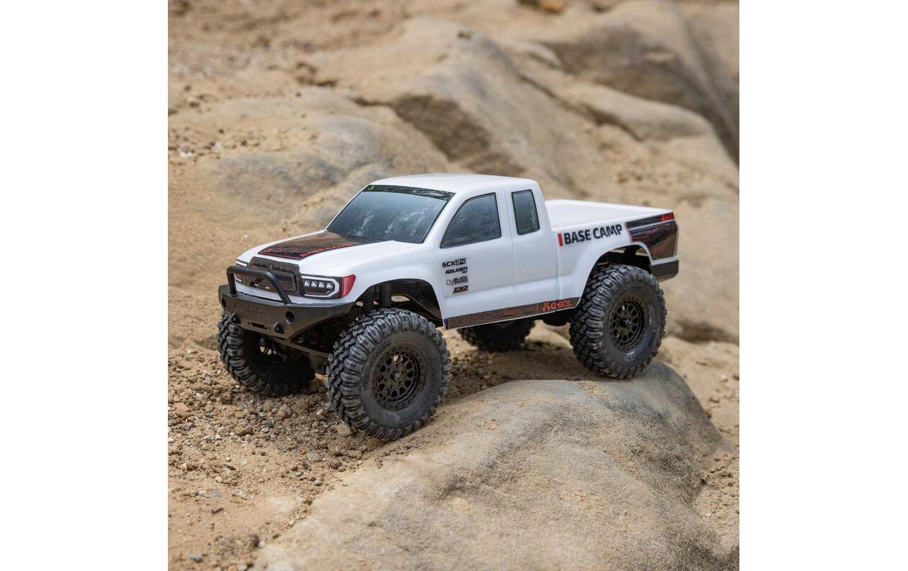 Rock Crawler SCX24 Base Camp 4WD, Weiss RTR 1:24<br>Rock Crawler Brushed RTR mit Akku & Ladegerät