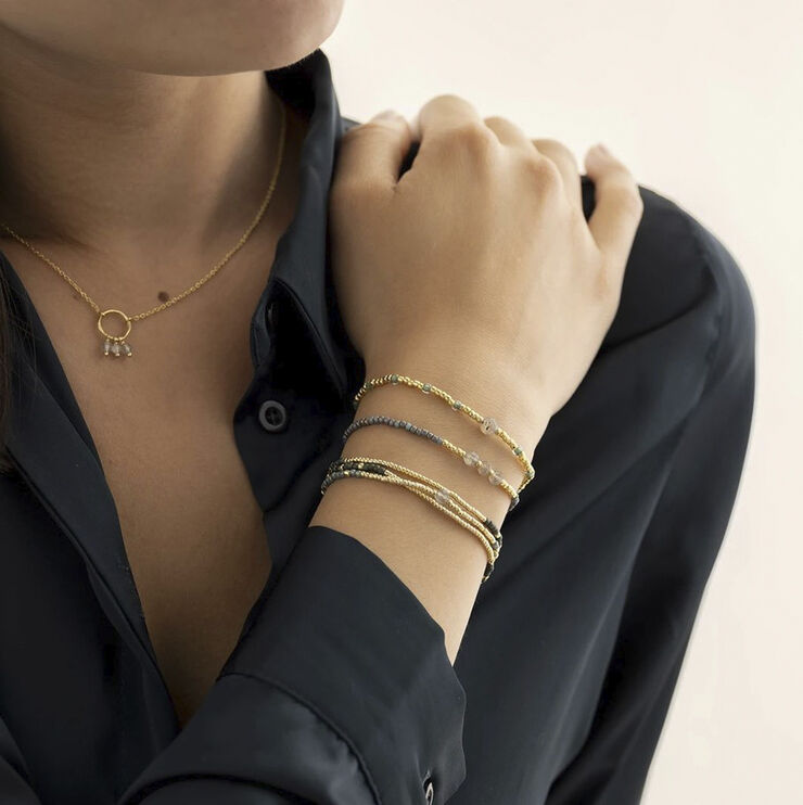 A Beautiful Story Sensation Labradorite Bracelet GC Gold