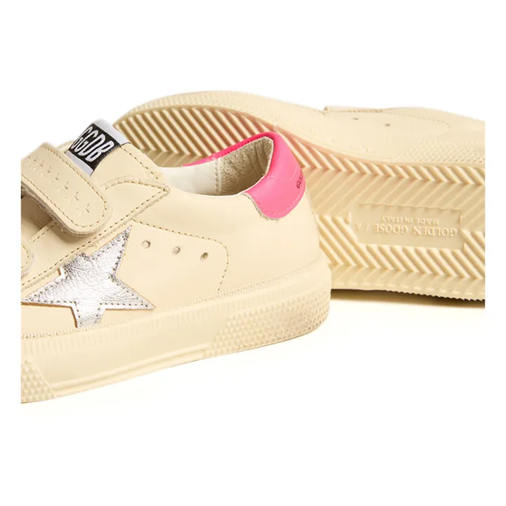Golden Goose Baskets Scratchs May School Laminé | Rose fuschia