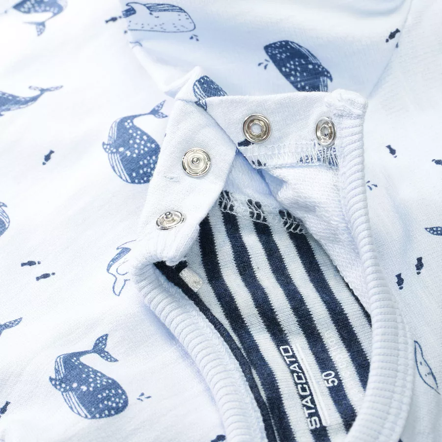 STACCATO Shirt sea blue gemustert