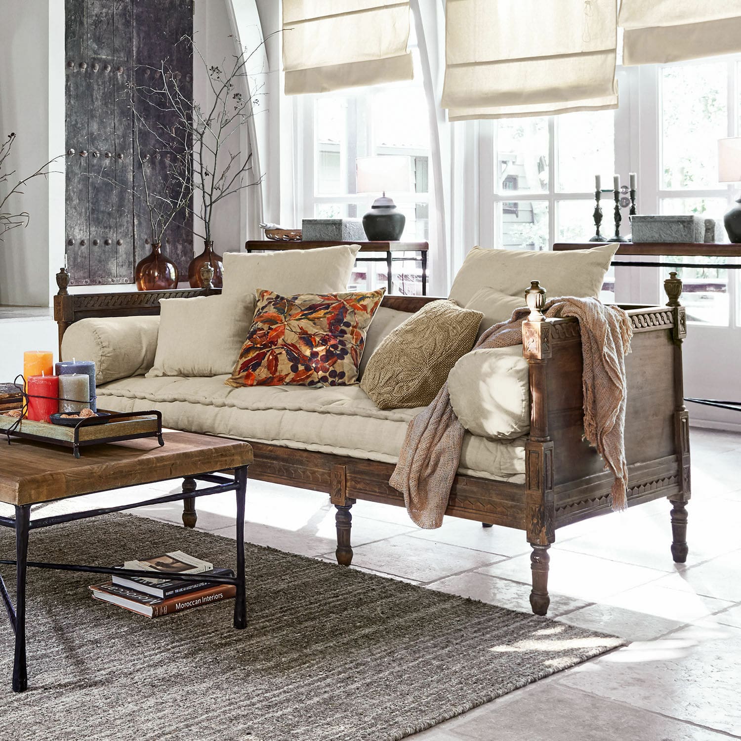 Sofa Douville antikbraun/creme