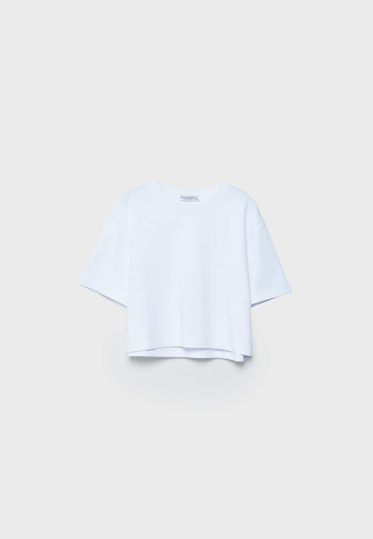 Camiseta cropped de algodão grosso