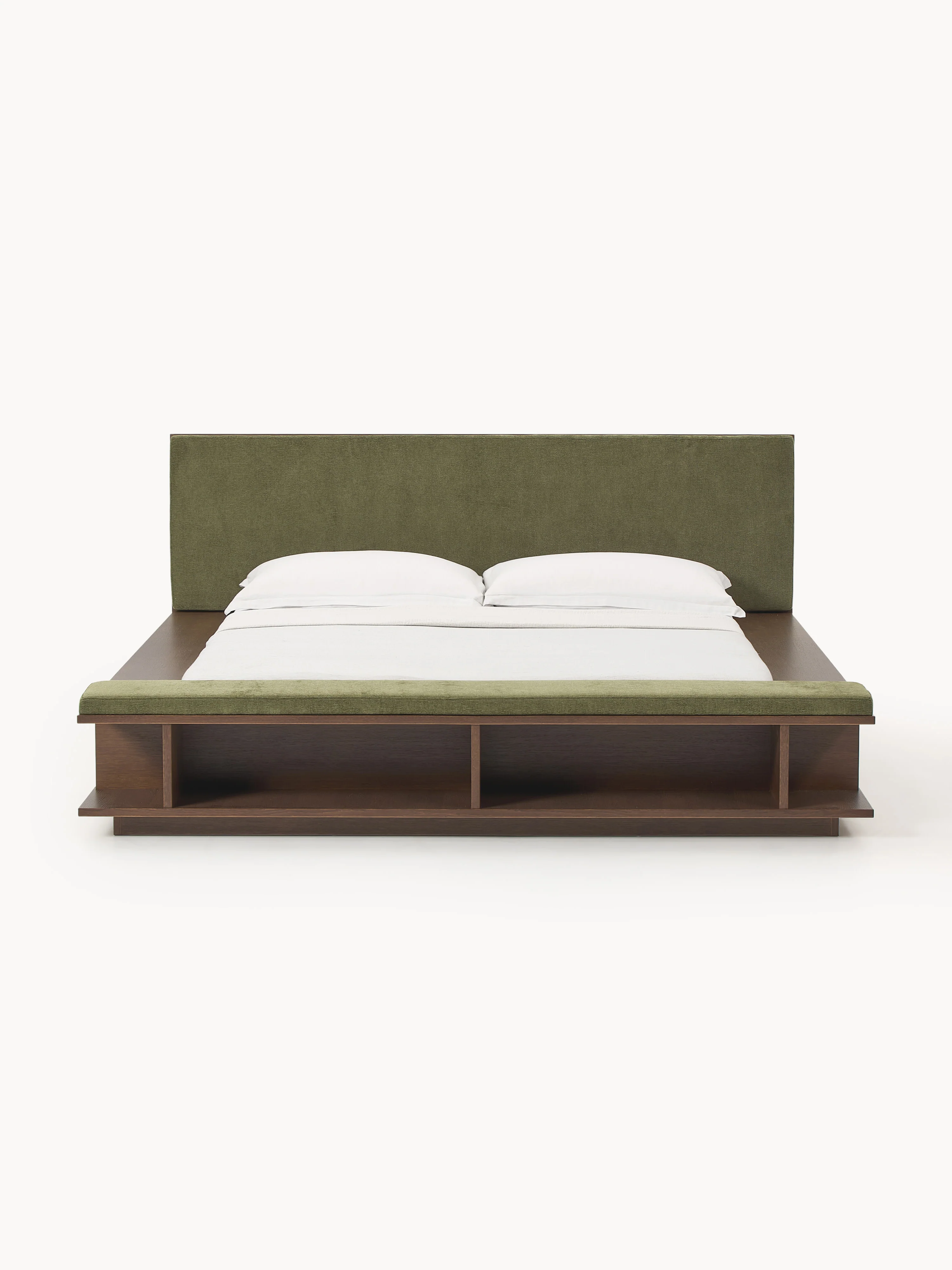 Houten bed Clark met bank en zijplanken