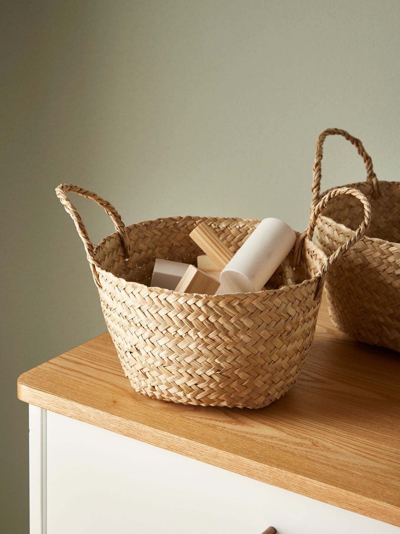 Panier en rotin par lot de 2