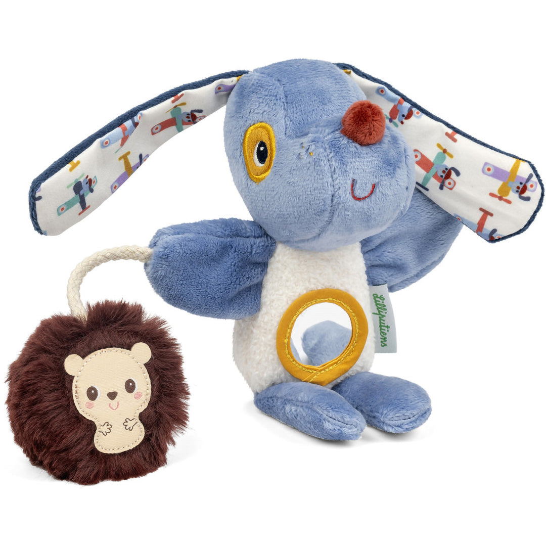 lilliputiens activiteiten handpop met rammelaar - jules - 20 cm