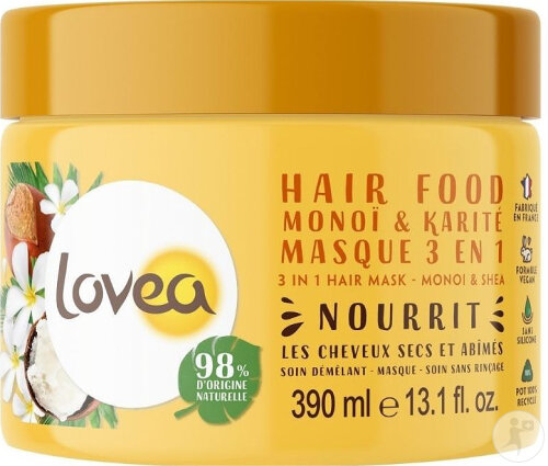 Lovea Hair Food Monoï Et Karité Masque 3-En-1 390ml