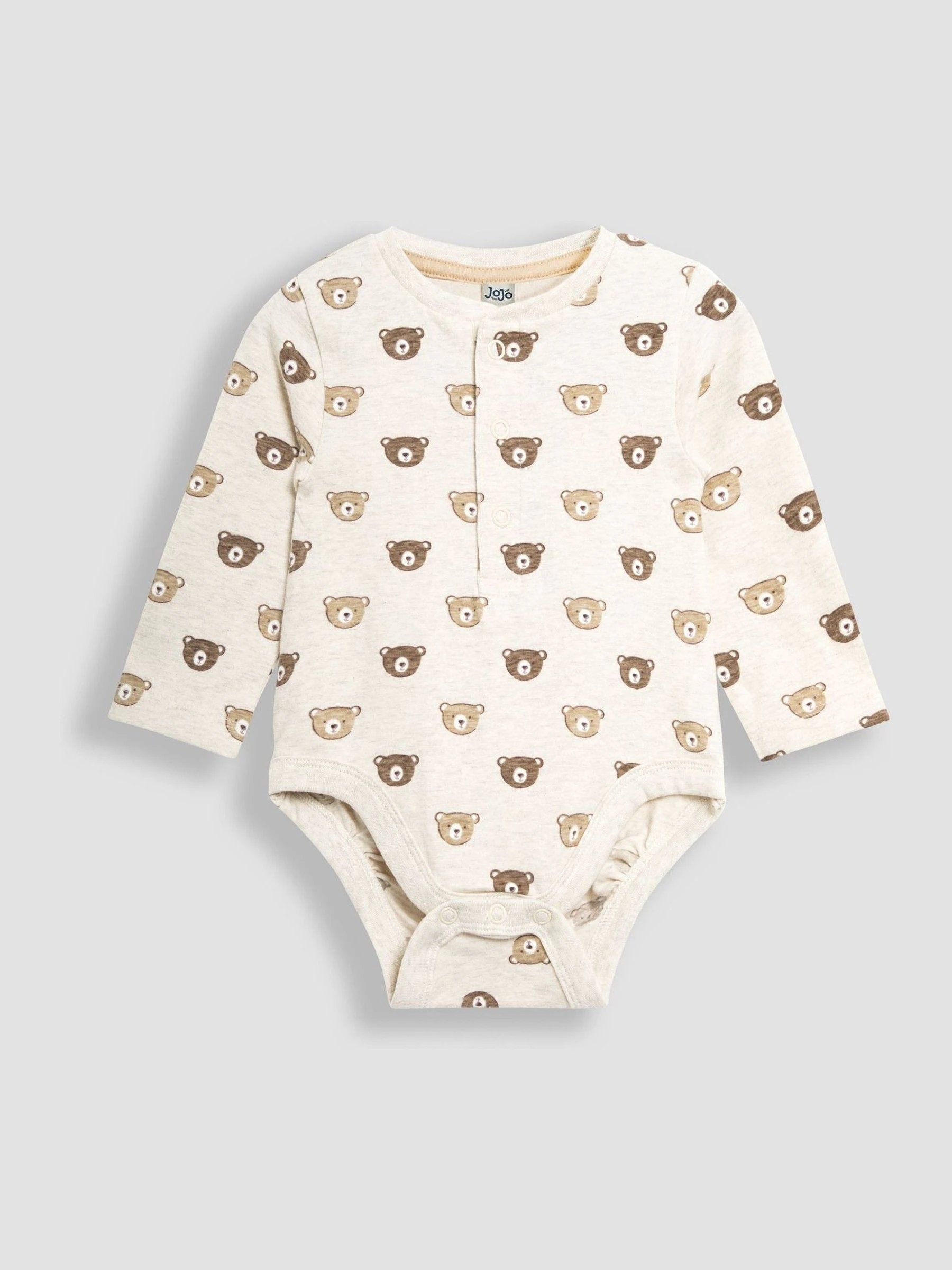 JoJo Maman Bébé Printed Bear And Appliqué Pocket Bodies 2 Pack