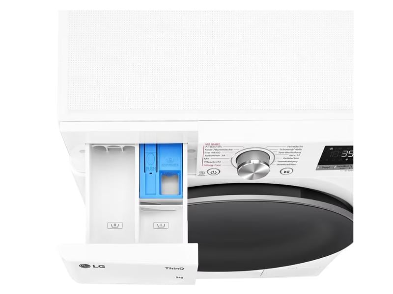 LG Waschmaschine F4WR7091 Links Frontloader mit 9 kg Ladekapazität