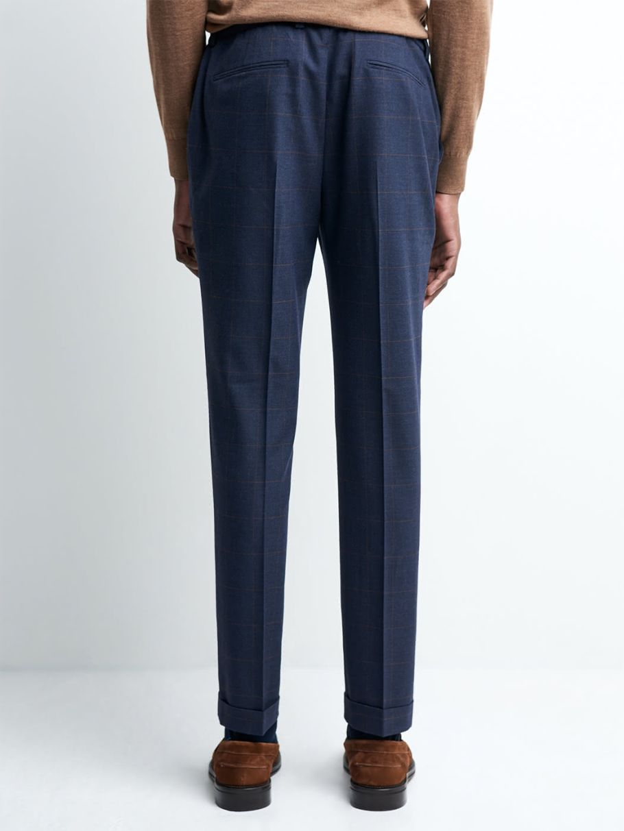 Pantalon coordonnable stretch à carreaux