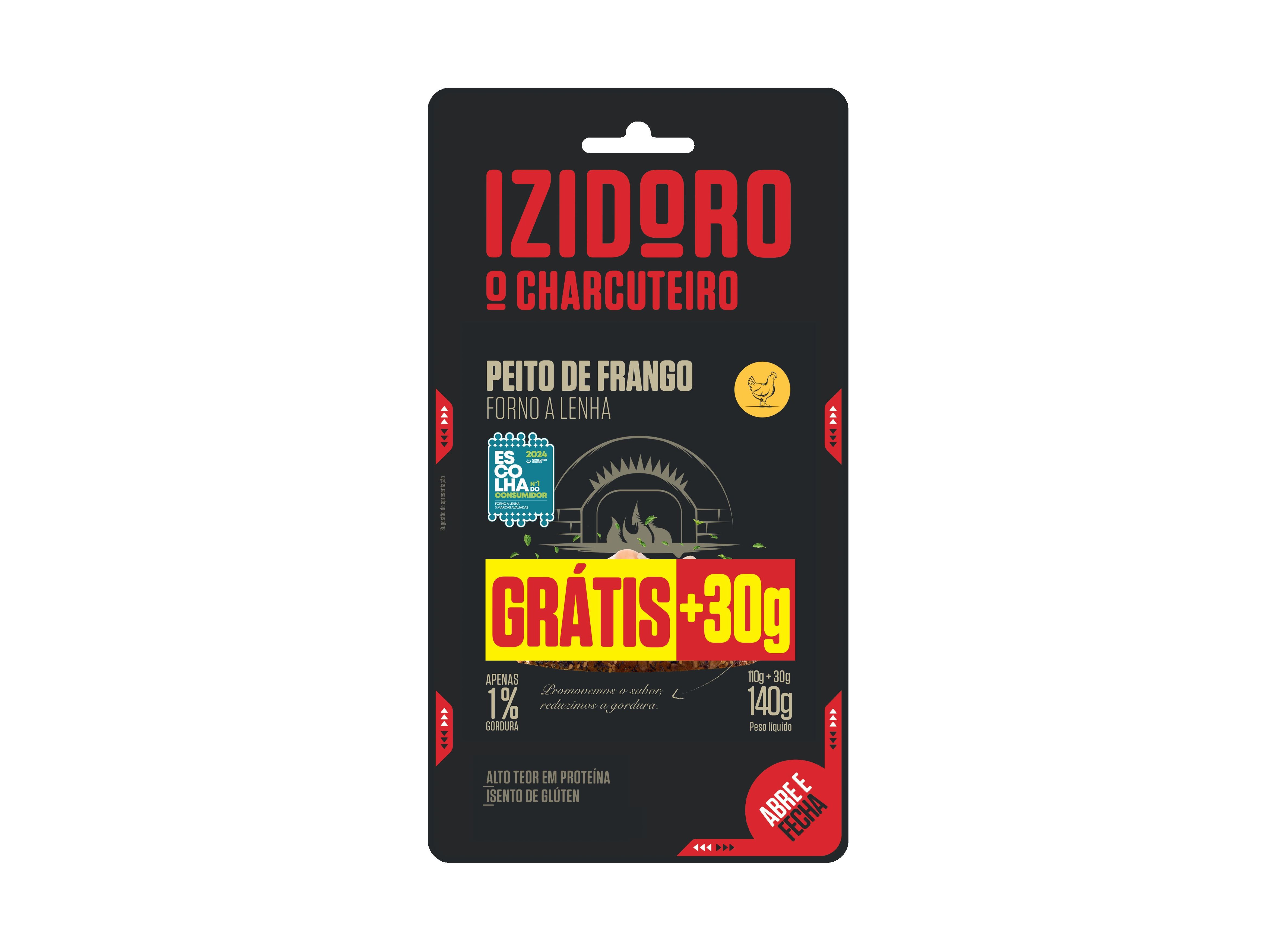 PEITO DE FRANGO FAT. IZIDORO FORNO A LENHA 110G 30G
