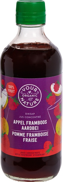 Your Organic Nature Diksap Appel Framboos Aardbei 400ml