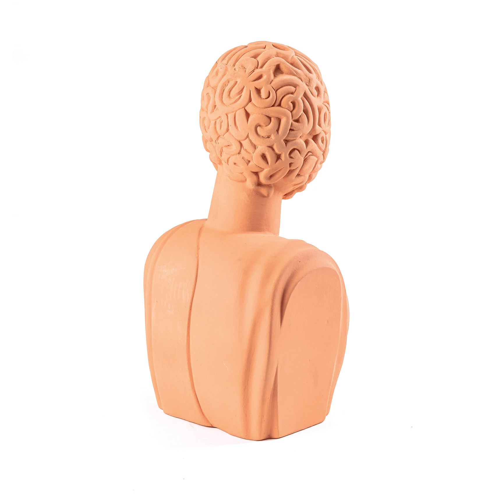 MAGNA GRAECIA - BUST MAN - Sculpture céramique | Orange