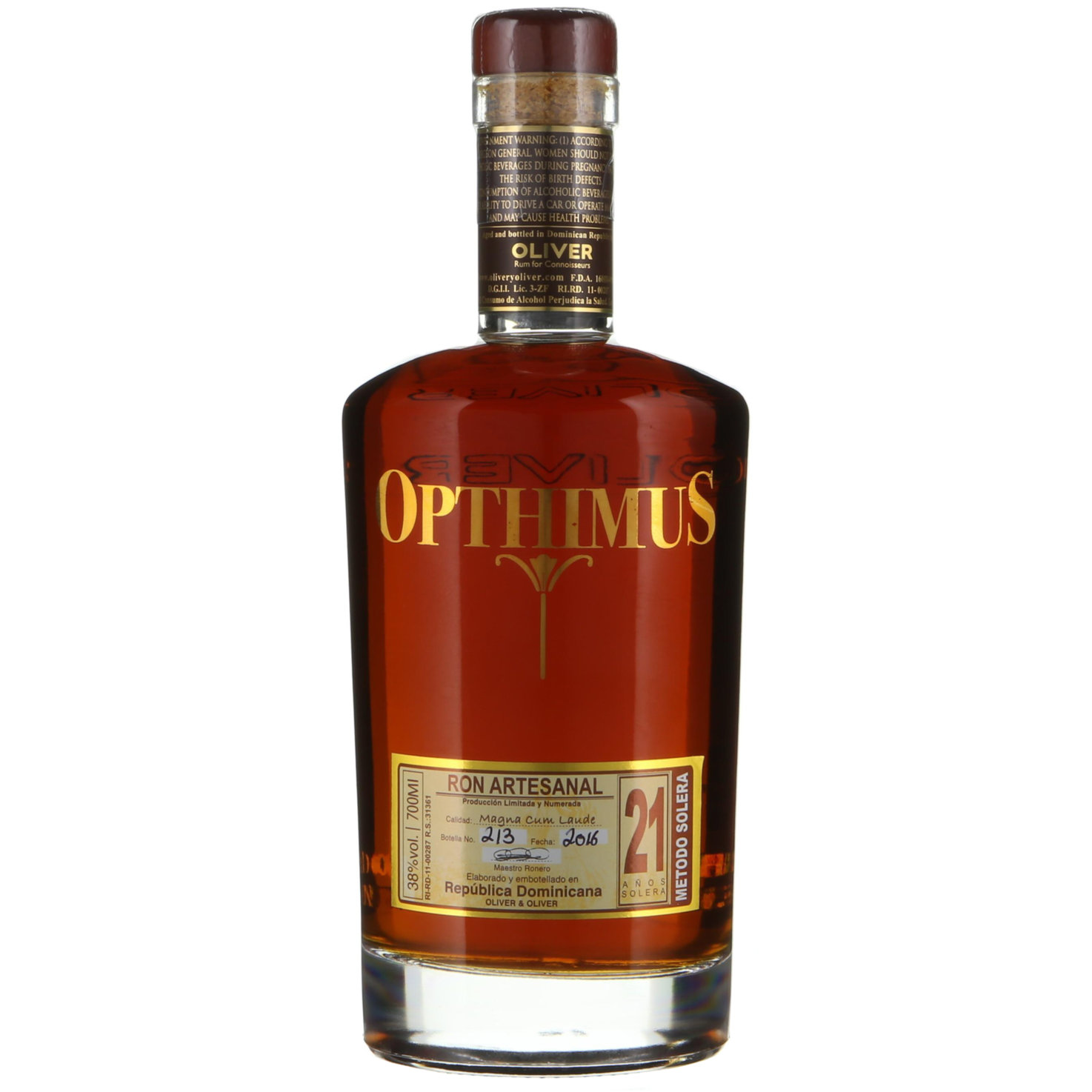 Rum Opthimus 21 Years -70cl