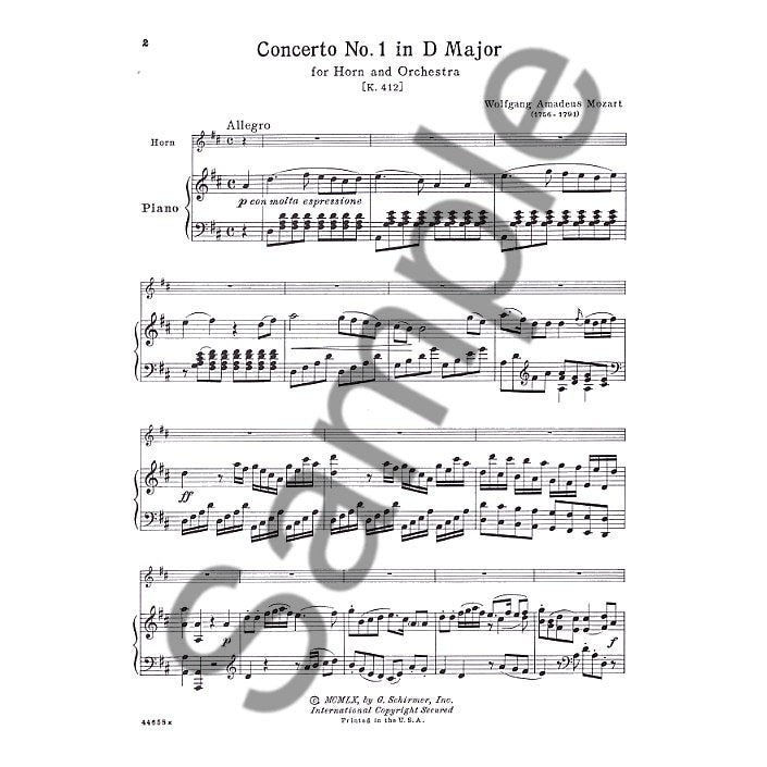 G. Schirmer - W.A. Mozart - Four Horn Concertos voor F-hoorn