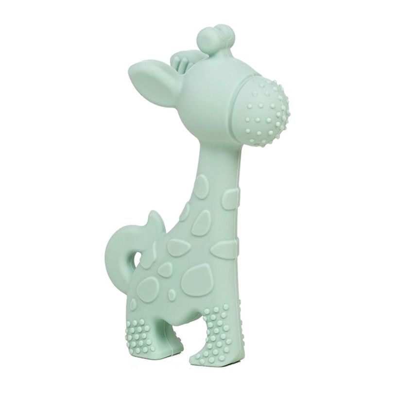 Anneau de dentition Girafe en silicone - Mint - Ecru